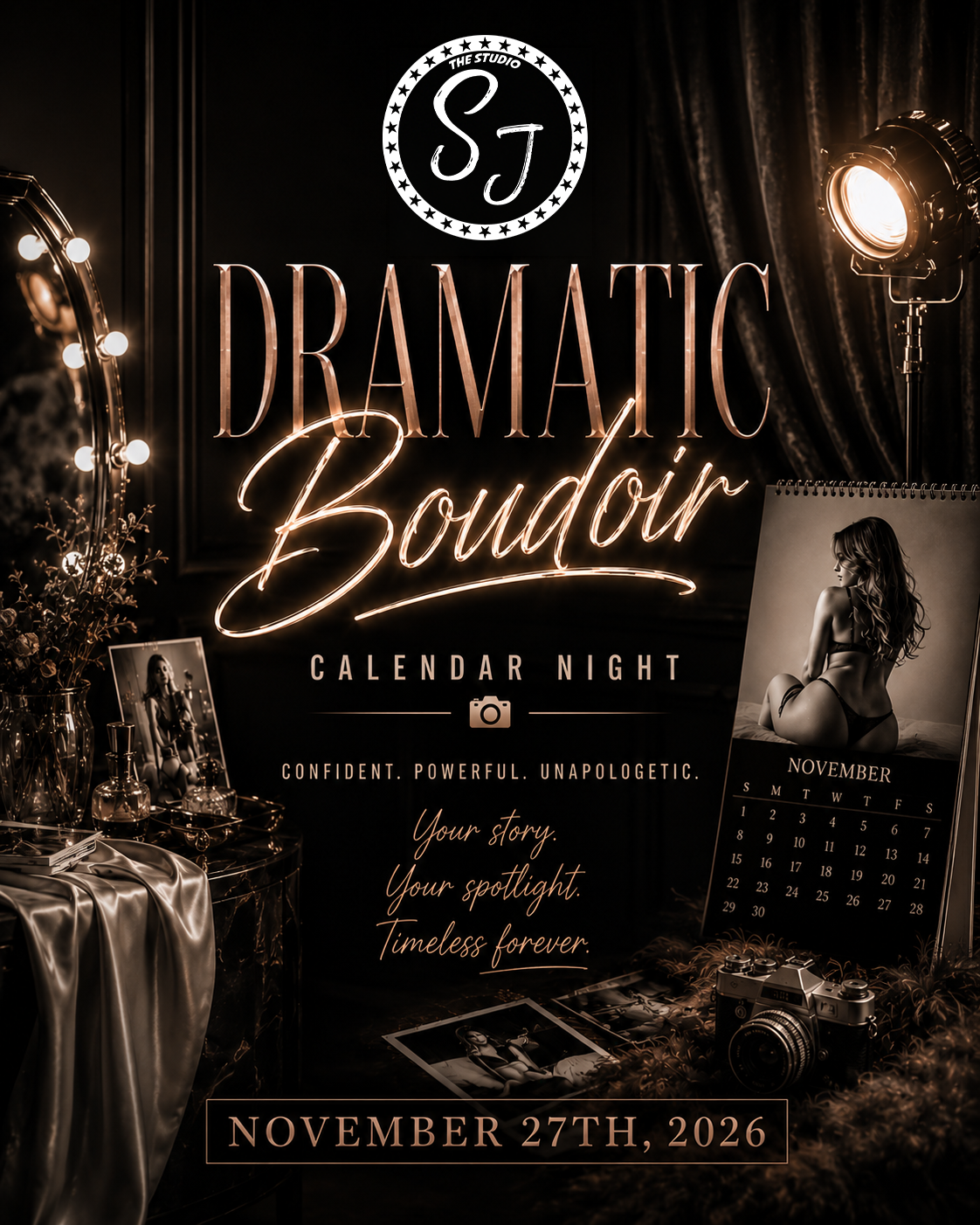 Dramatic Boudoir – Calendar Night – November 27, 2026